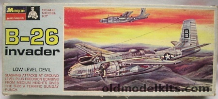 Monogram 1/67 B-26 Invader - Low Level Devil - Blue Box Issue, PA195-130 plastic model kit